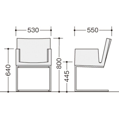 NAIKI ミーティングチェアー(肘付) E340