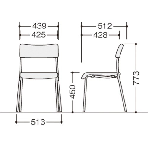 NAIKI ミーティングチェアー(肘無) E364