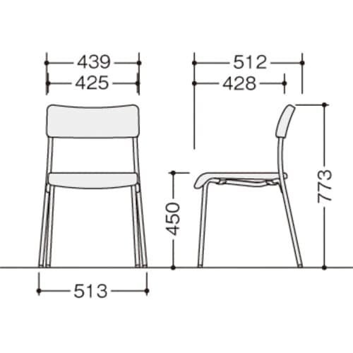 NAIKI ミーティングチェアー(肘無) E364