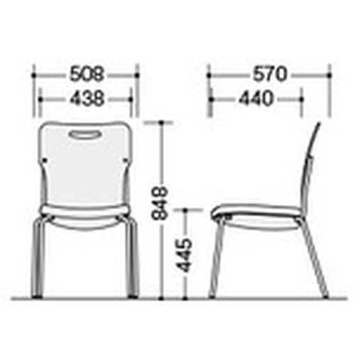 NAIKI ミーティングチェアー(肘無) ミーテ