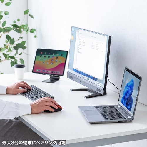 SANWA 静音Bluetoothマウス(サイドホ