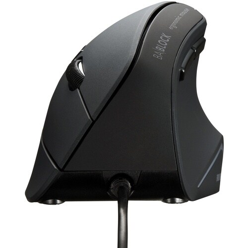 SANWA 抗菌静音有線エルゴノミクスマウス