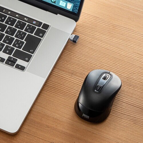 SANWA ワイヤレスType−CブルーLEDマウ