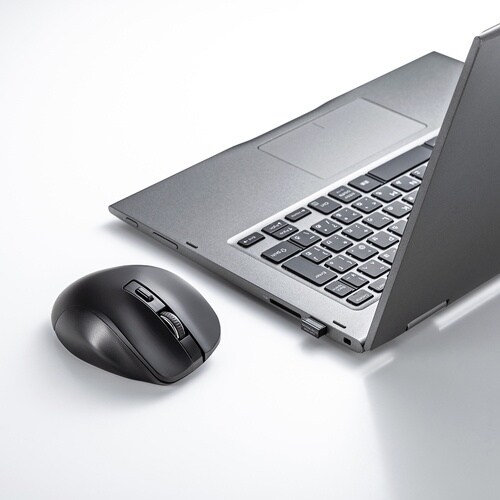 SANWA ワイヤレスブルーLEDマウス(5ボタン