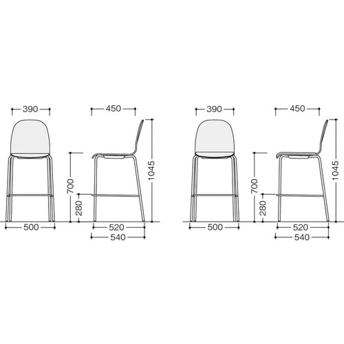 NAIKI ミーティングチェアー(肘無) E460