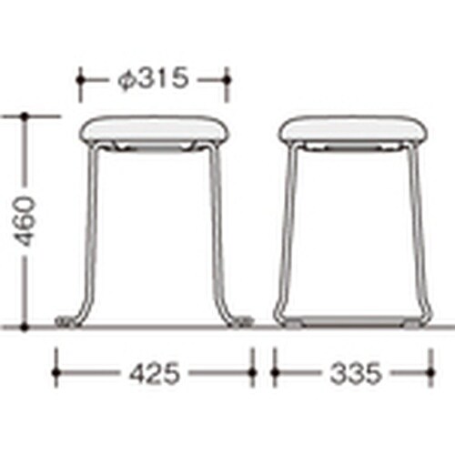 NAIKI スツール(肘無) E356型