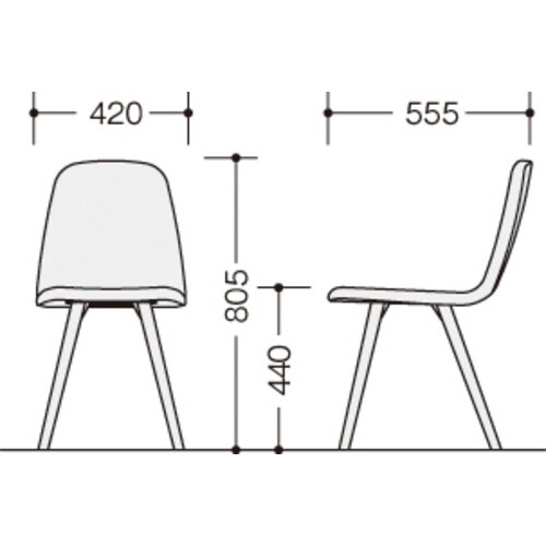 NAIKI ミーティングチェアー(肘無) E370