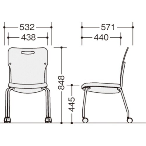 NAIKI ミーティングチェアー(肘無) ミーテ