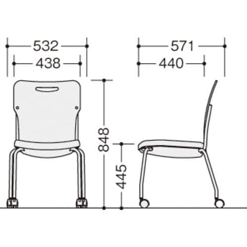 NAIKI ミーティングチェアー(肘無) ミーテ