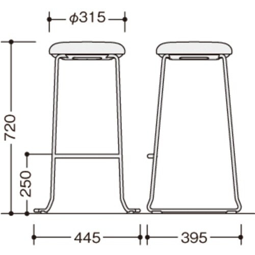 NAIKI スツール(肘無) E356型