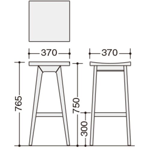 NAIKI スツール(肘無) E386型