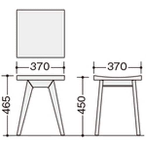 NAIKI スツール(肘無) E386型