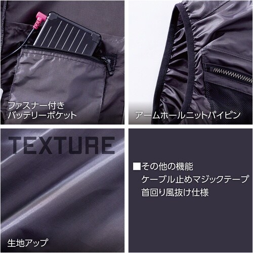 快適ウェア サイドファンベスト LL ミリタリー