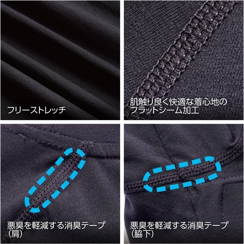 快適ウェア ペルチェコンプレッション L ブラック