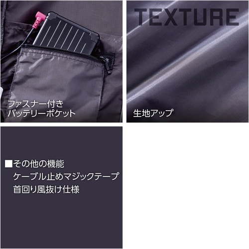 快適ウェア サイドファン半袖ジャケット S ネイビ