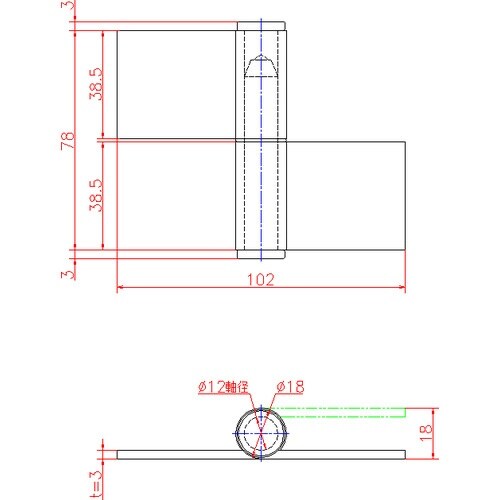 ジョー・プリンス ステンレス旗蝶番 78mm 左