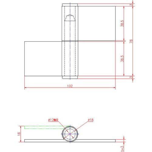 ジョー・プリンス ステンレス旗蝶番 78mm 右