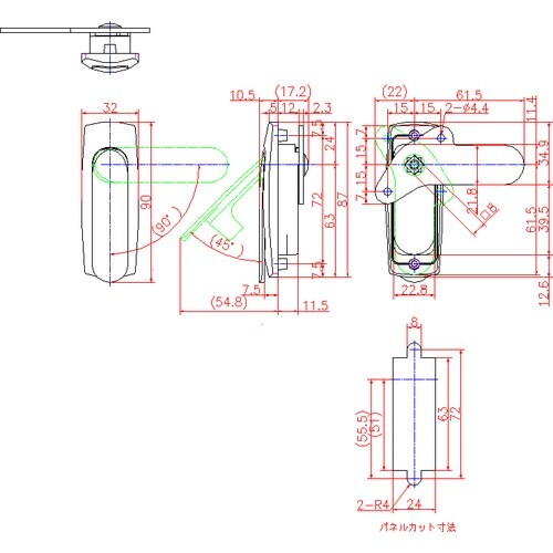 ジョー・プリンス スイングハンドル 鍵ナシ 小