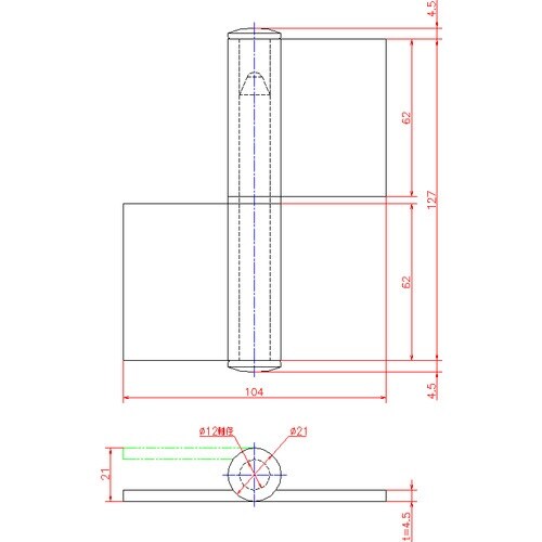 ジョー・プリンス 鉄旗蝶番 127mm 右