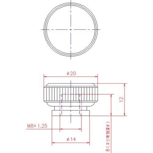 ジョー・プリンス ステンレスローレットナット M8