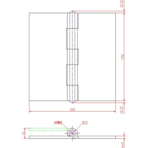 ジョー・プリンス ステンレス重量蝶番 102mm