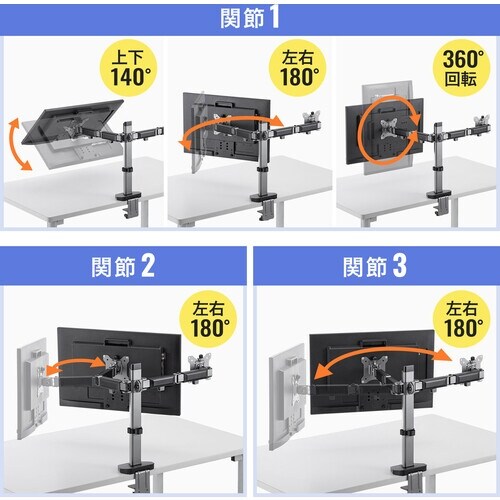 SANWA 水平液晶モニターアーム
