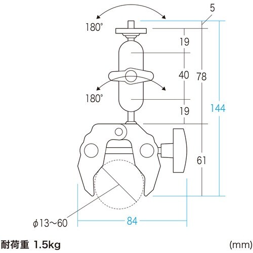 SANWA クランプ式カメラマウント