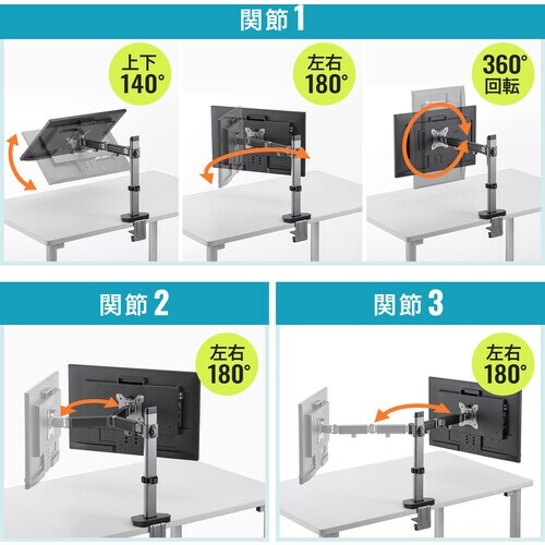 SANWA 水平液晶モニターアーム