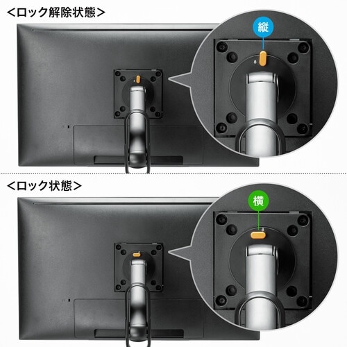SANWA キャスター付モニタースタンド(ブラック