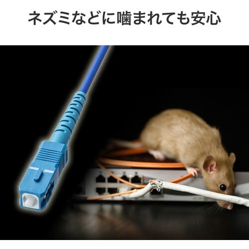 SANWA アーマード1芯光ファイバケーブル(シン