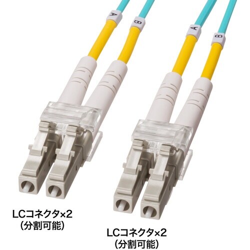 SANWA メガネ型光ファイバケーブル(マルチ50