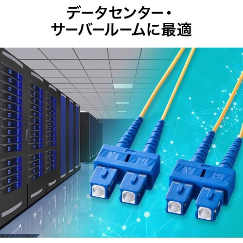 SANWA メガネ型光ファイバケーブル(シングル8