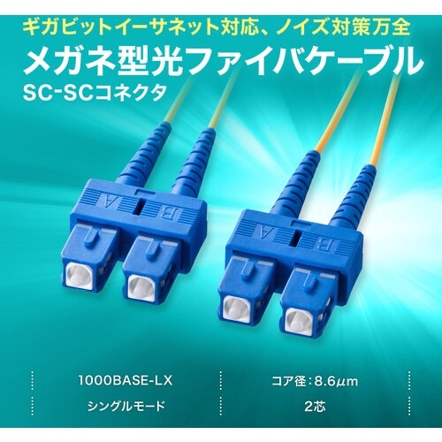 SANWA メガネ型光ファイバケーブル(シングル8