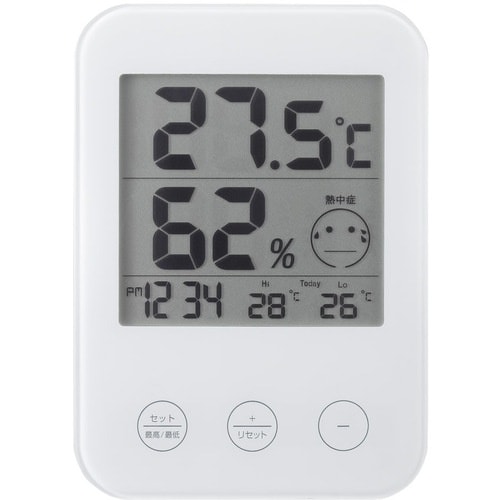 YAZAWA 熱中症・インフルエンザ警報付きデジタ