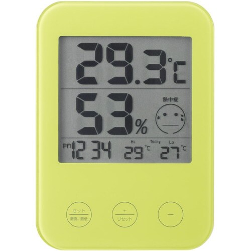 YAZAWA 熱中症・インフルエンザ警報付きデジタ