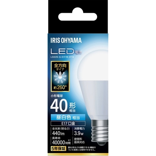 IRIS 106644 LED電球 E17 全方向