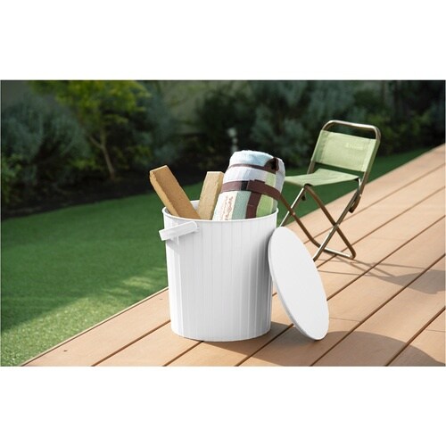 TONBO 座れるマルチバケット15 ホワイトグレ