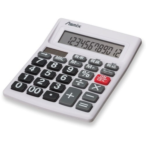 ASKA 電卓 ビジネス電卓 ホワイト
