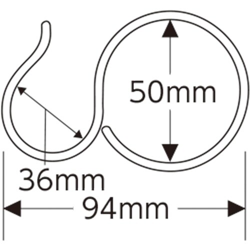 緑十字 パイプ用フック 48.6mmΦ用 内径:5