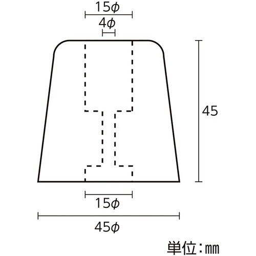 緑十字 衝突防止用ゴム 黒 45mmΦ×45mm