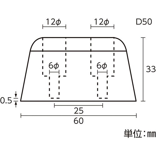 緑十字 衝突防止用ゴム 黒 60×50×33mm