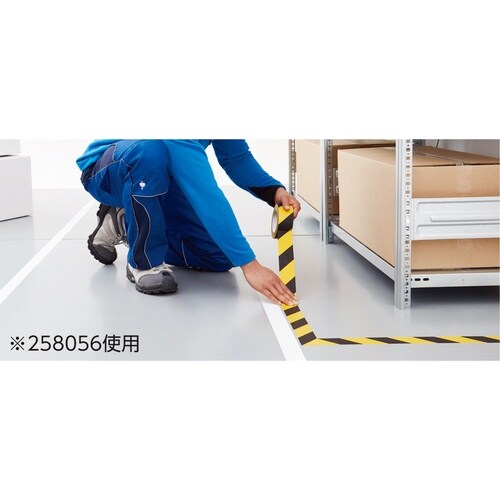 緑十字 ラインマーキングテープ 黄 50mm幅×3