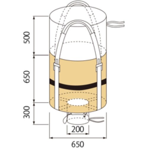 グリーンクロス コンテナバッグ 丸型 漏れ防止タイ