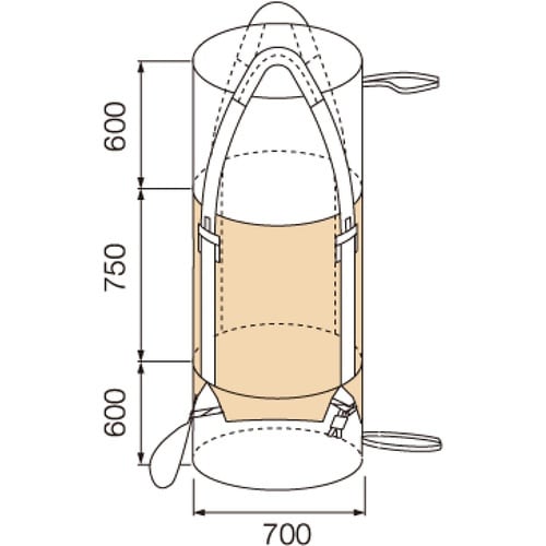 グリーンクロス 小型全開排出コンテナバッグ 丸型