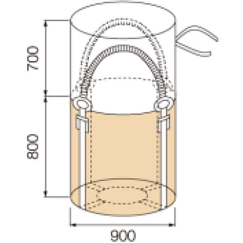 グリーンクロス コンテナバッグ 丸型 容量500L