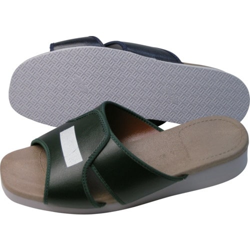 内外ゴム 合皮サンダル 緑 12号(30.0cm)