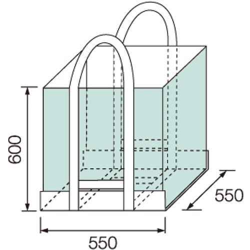 グリーンクロス 自立型コンテナバッグ 角型 容量1