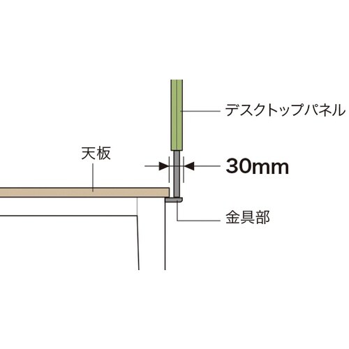 NAIKI デスクトップパネル(クロス) HN型