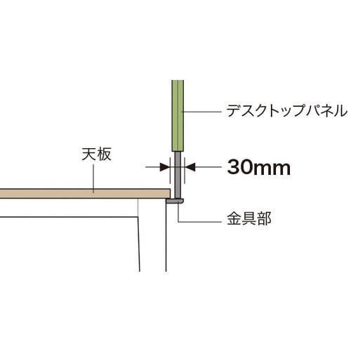 NAIKI デスクトップパネル(クロス) HN型