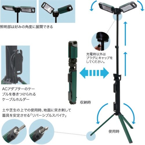 JEFCOM LEDキャリングワークライト(防雨タ